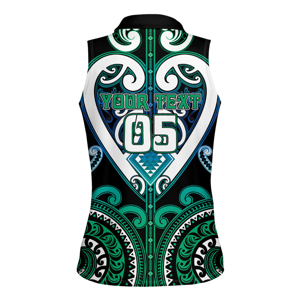 Custom Aotearoa Ngati Ranginui Women Sleeveless Polo Shirt Maori Tribal Pattern LT05 - Polynesian Pride