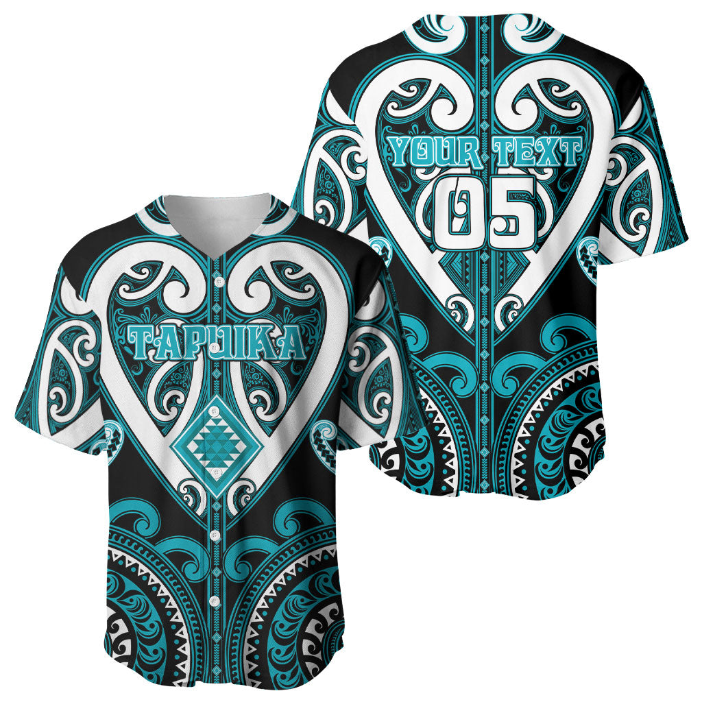 Custom Aotearoa Tapuika Baseball Jersey Maori Tribal Pattern LT05 - Polynesian Pride