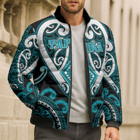 Custom Aotearoa Tapuika Bomber Puffer Jacket Maori Tribal Pattern LT05 - Polynesian Pride