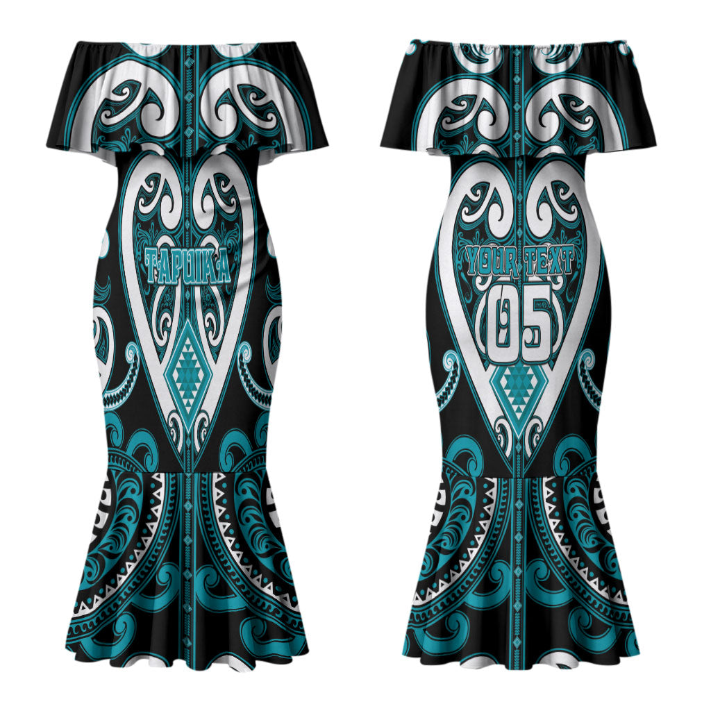 Custom Aotearoa Tapuika Couples Matching Mermaid Dress and Hawaiian Shirt Maori Tribal Pattern LT05 - Polynesian Pride