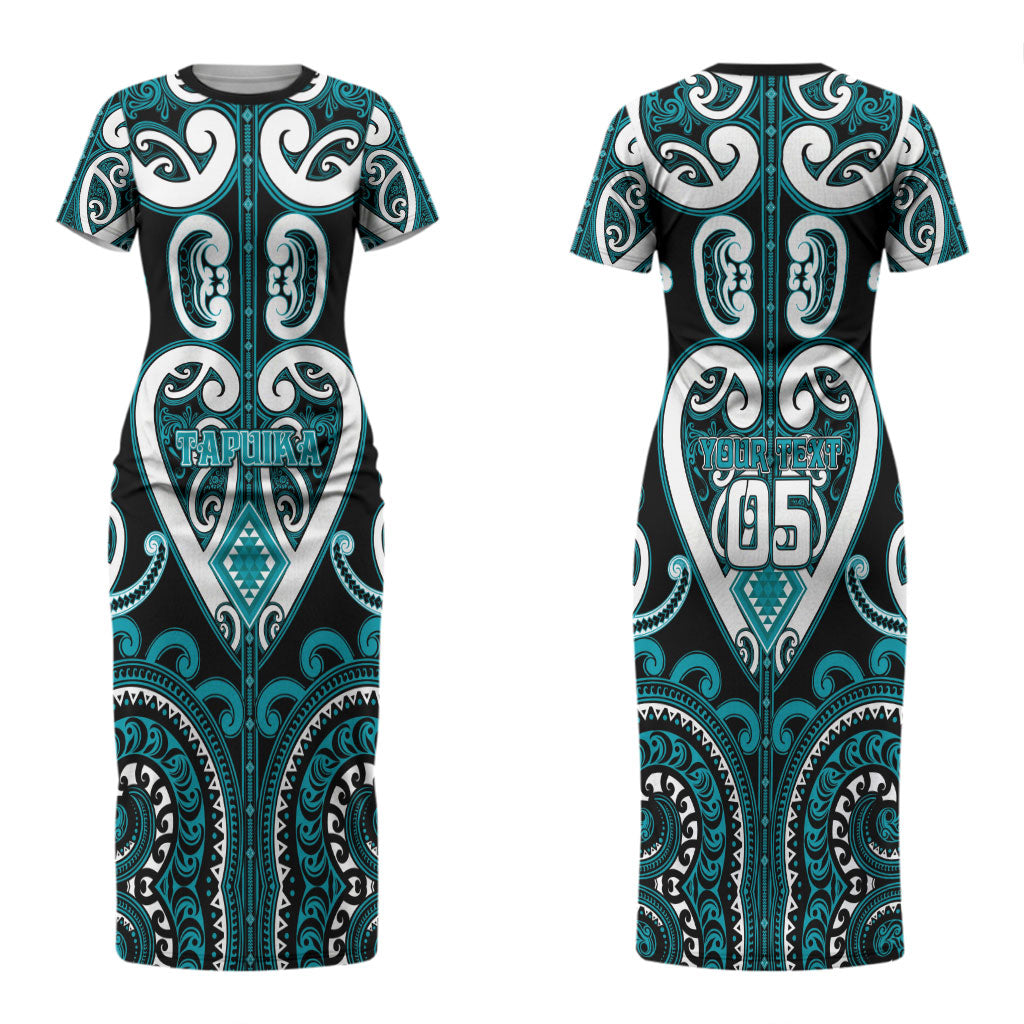 Custom Aotearoa Tapuika Couples Matching Short Sleeve Bodycon Dress and Hawaiian Shirt Maori Tribal Pattern LT05 - Polynesian Pride