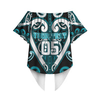 Custom Aotearoa Tapuika Off Shoulder Wrap Waist Top Maori Tribal Pattern LT05 - Polynesian Pride