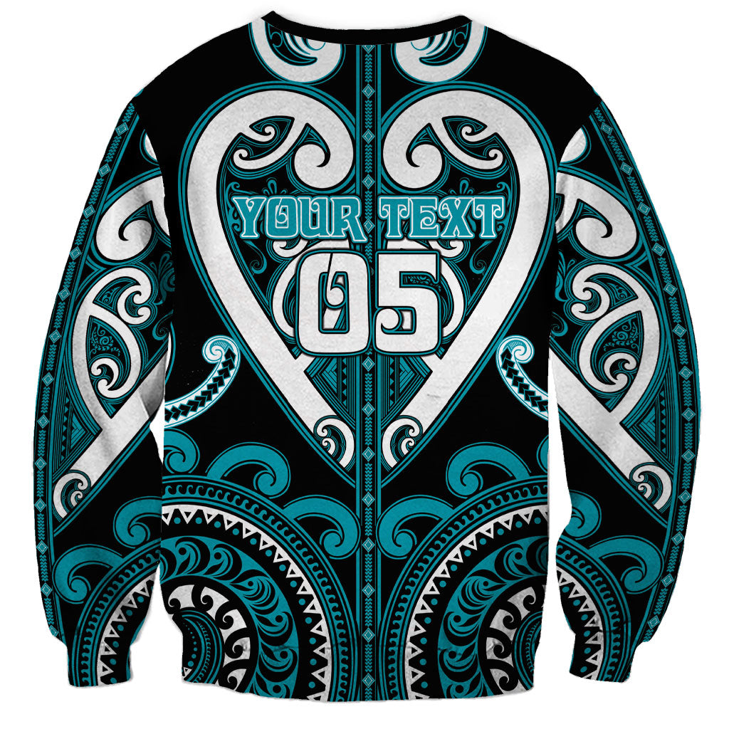 Custom Aotearoa Tapuika Sweatshirt Maori Tribal Pattern LT05 - Polynesian Pride
