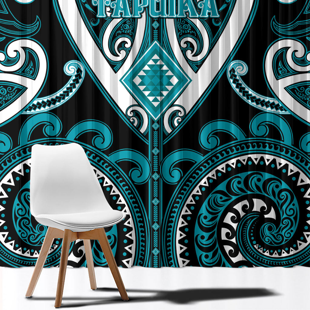 Aotearoa Tapuika Window Curtain Maori Tribal Pattern LT05 - Polynesian Pride