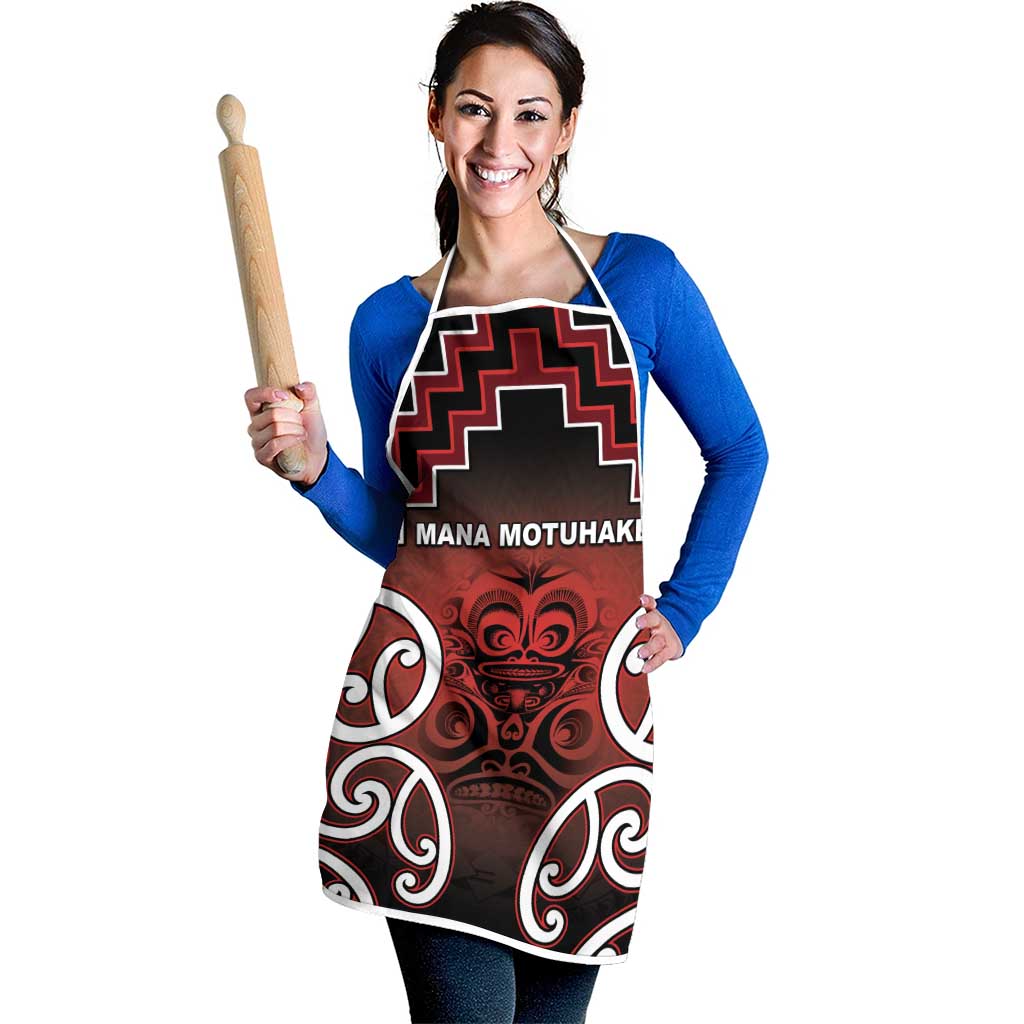 Aotearoa Mana Motuhake Apron Poutama With Maori Pattern - Polynesian Pride