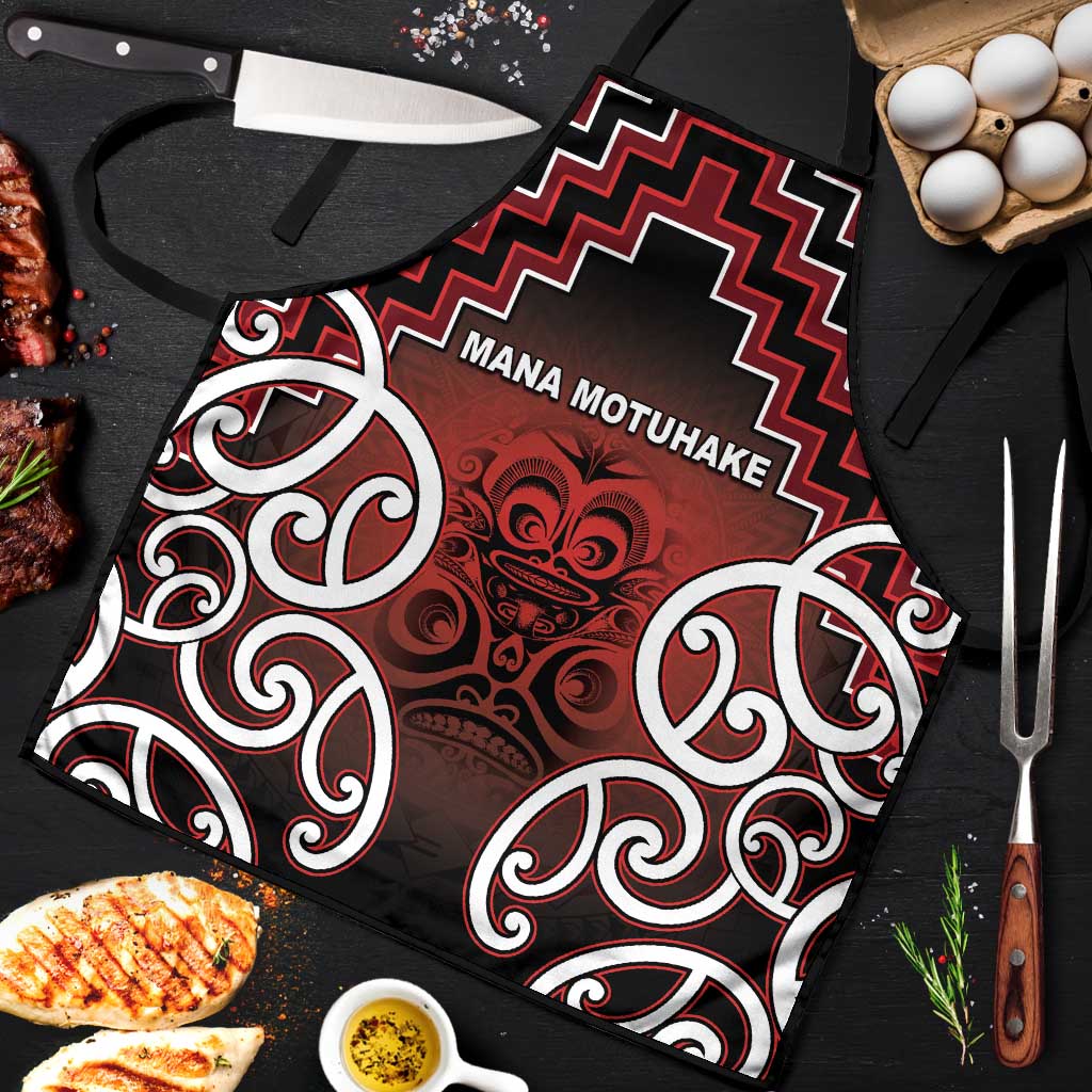 Aotearoa Mana Motuhake Apron Poutama With Maori Pattern - Polynesian Pride