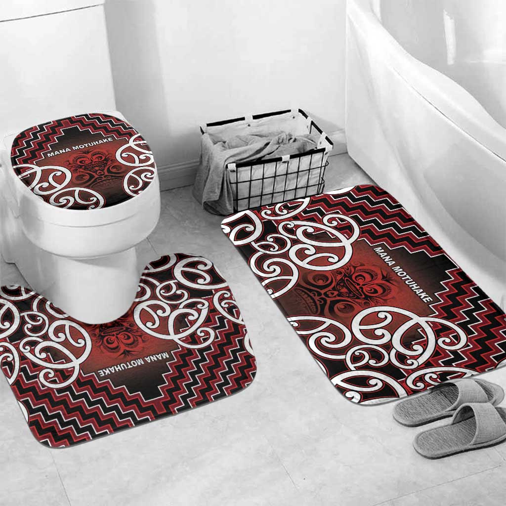 Aotearoa Mana Motuhake Bathroom Set Poutama With Maori Pattern - Polynesian Pride