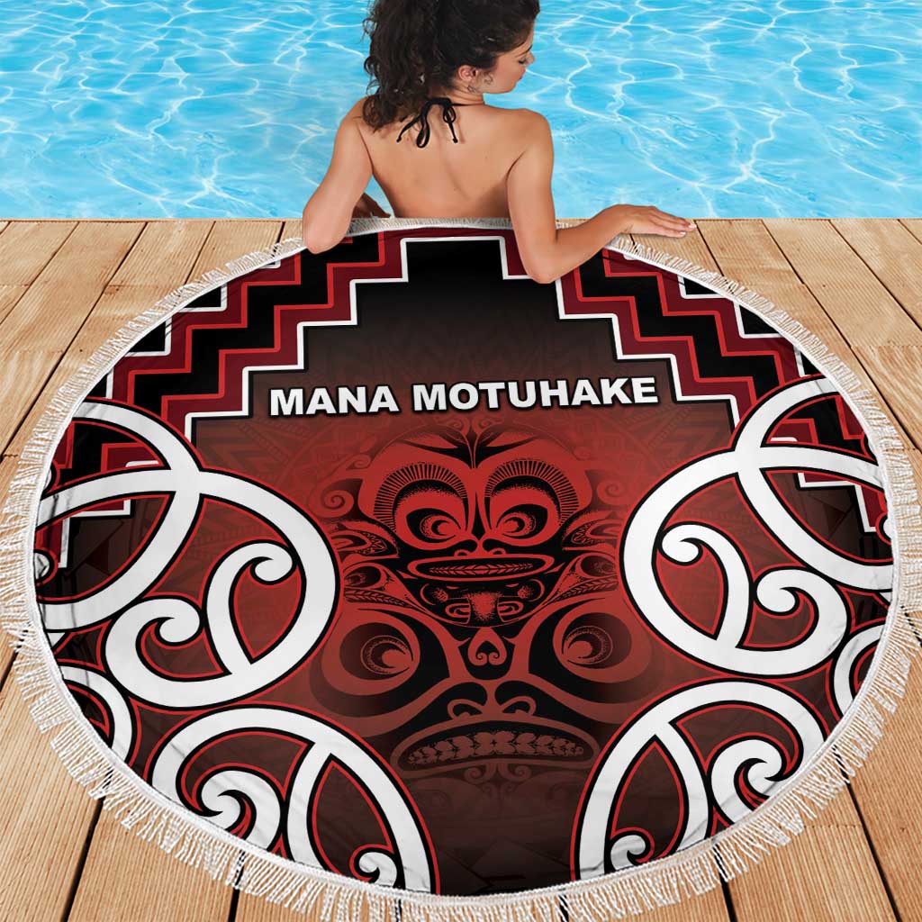Aotearoa Mana Motuhake Beach Blanket Poutama With Maori Pattern - Polynesian Pride