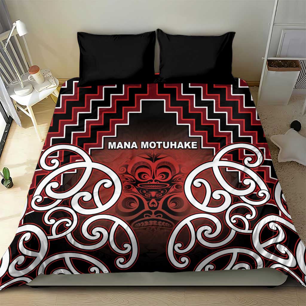 Aotearoa Mana Motuhake Bedding Set Poutama With Maori Pattern - Polynesian Pride