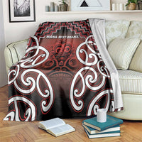 Aotearoa Mana Motuhake Blanket Poutama With Maori Pattern - Polynesian Pride