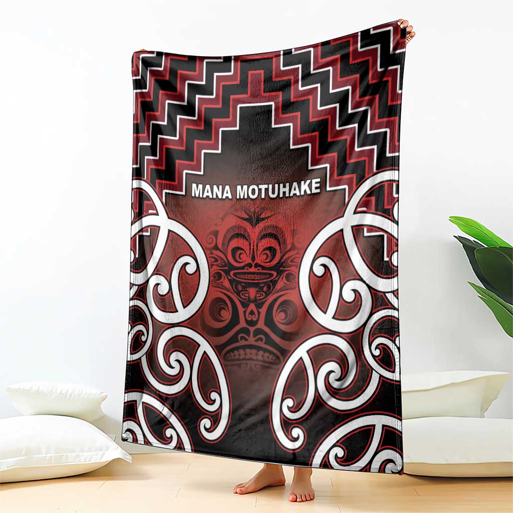 Aotearoa Mana Motuhake Blanket Poutama With Maori Pattern - Polynesian Pride
