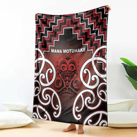 Aotearoa Mana Motuhake Blanket Poutama With Maori Pattern - Polynesian Pride