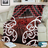 Aotearoa Mana Motuhake Blanket Poutama With Maori Pattern - Polynesian Pride