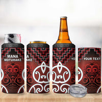 Personalised Aotearoa Mana Motuhake 4 in 1 Can Cooler Tumbler Poutama With Maori Pattern - Polynesian Pride