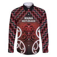 Personalised Aotearoa Mana Motuhake Family Matching Long Sleeve Bodycon Dress and Hawaiian Shirt Poutama With Maori Pattern - Polynesian Pride