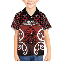 Personalised Aotearoa Mana Motuhake Family Matching Off Shoulder Maxi Dress and Hawaiian Shirt Poutama With Maori Pattern - Polynesian Pride