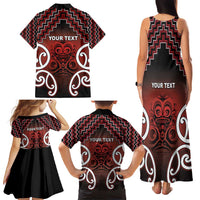 Personalised Aotearoa Mana Motuhake Family Matching Tank Maxi Dress and Hawaiian Shirt Poutama With Maori Pattern - Polynesian Pride