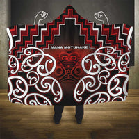 Aotearoa Mana Motuhake Hooded Blanket Poutama With Maori Pattern - Polynesian Pride