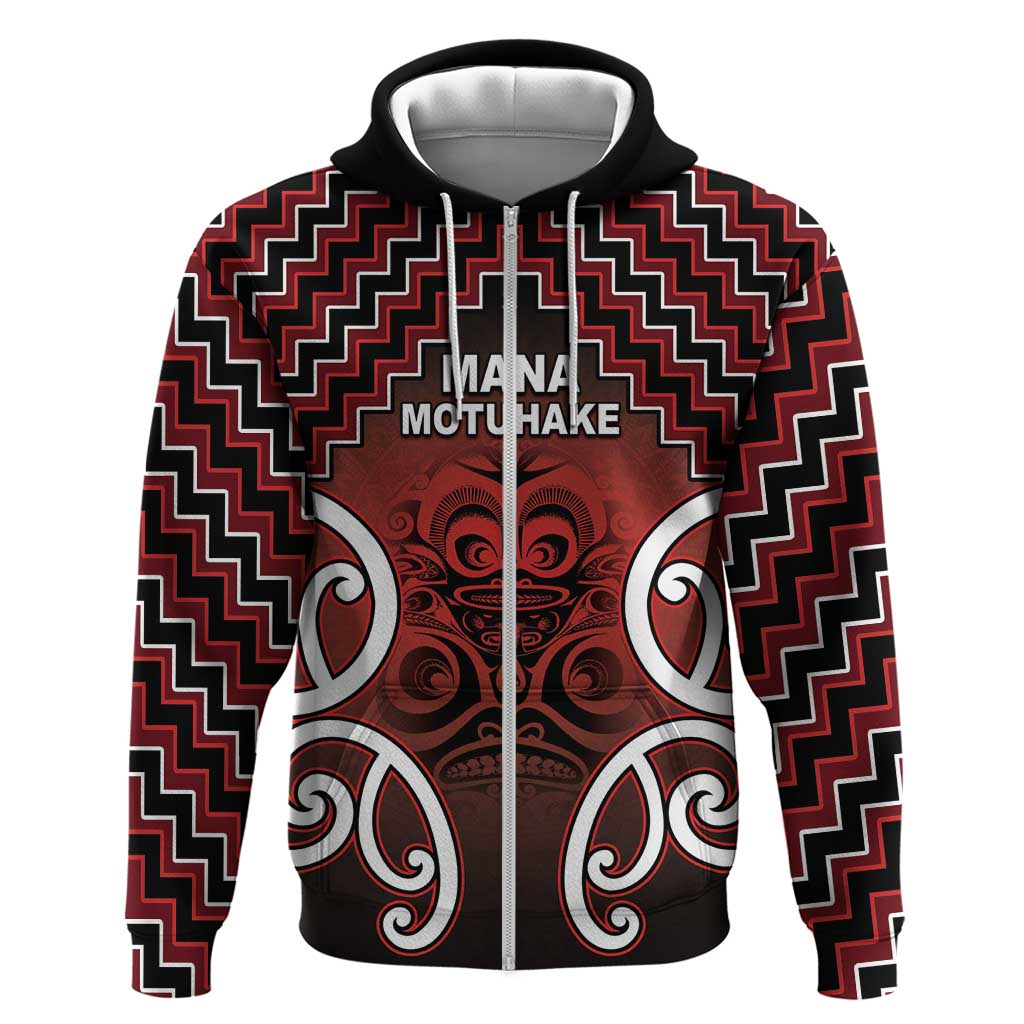 Personalised Aotearoa Mana Motuhake Hoodie Poutama With Maori Pattern - Polynesian Pride
