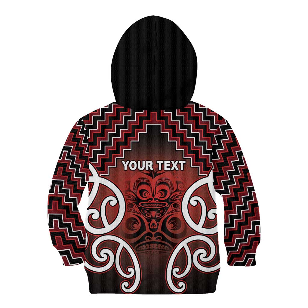 Personalised Aotearoa Mana Motuhake Kid Hoodie Poutama With Maori Pattern - Polynesian Pride