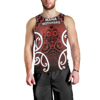 Personalised Aotearoa Mana Motuhake Men Tank Top Poutama With Maori Pattern - Polynesian Pride