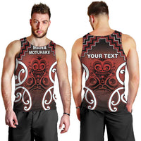 Personalised Aotearoa Mana Motuhake Men Tank Top Poutama With Maori Pattern - Polynesian Pride