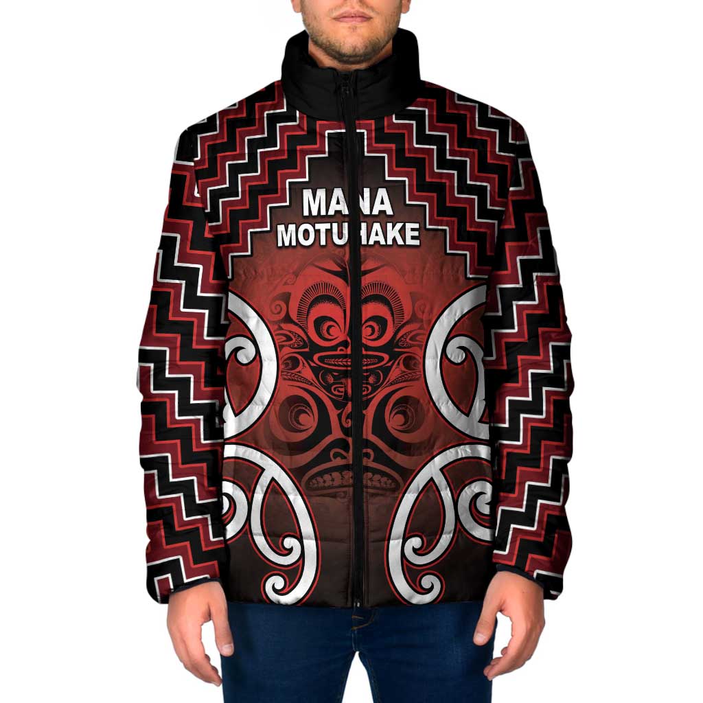 Personalised Aotearoa Mana Motuhake Padded Jacket Poutama With Maori Pattern - Polynesian Pride