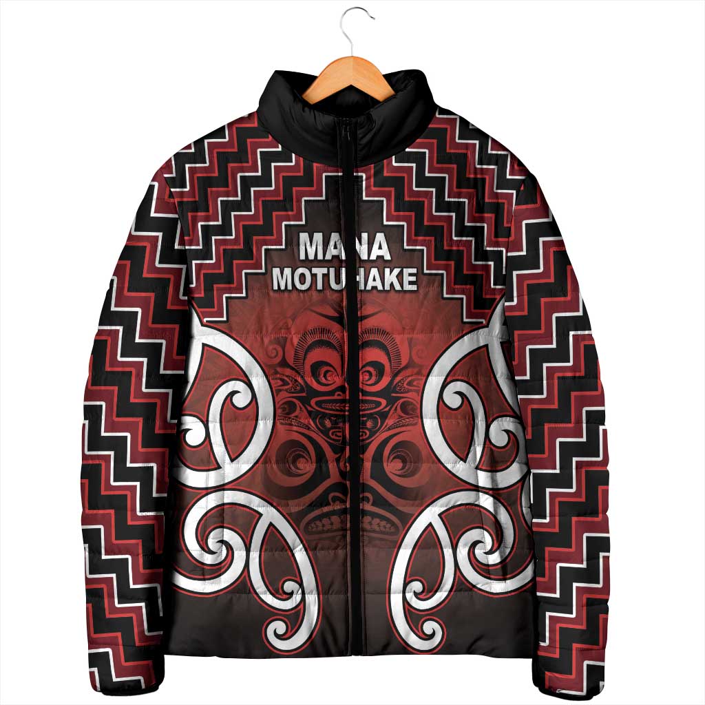 Personalised Aotearoa Mana Motuhake Padded Jacket Poutama With Maori Pattern - Polynesian Pride