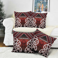Aotearoa Mana Motuhake Pillow Cover Poutama With Maori Pattern LT05 - Polynesian Pride