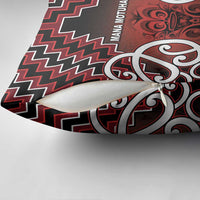 Aotearoa Mana Motuhake Pillow Cover Poutama With Maori Pattern LT05 - Polynesian Pride