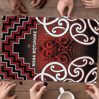 Aotearoa Mana Motuhake Puzzle Poutama With Maori Pattern - Polynesian Pride