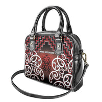 Aotearoa Mana Motuhake Shoulder Handbag Poutama With Maori Pattern - Polynesian Pride