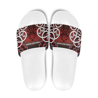 Aotearoa Mana Motuhake Slide Sandals Poutama With Maori Pattern - Polynesian Pride