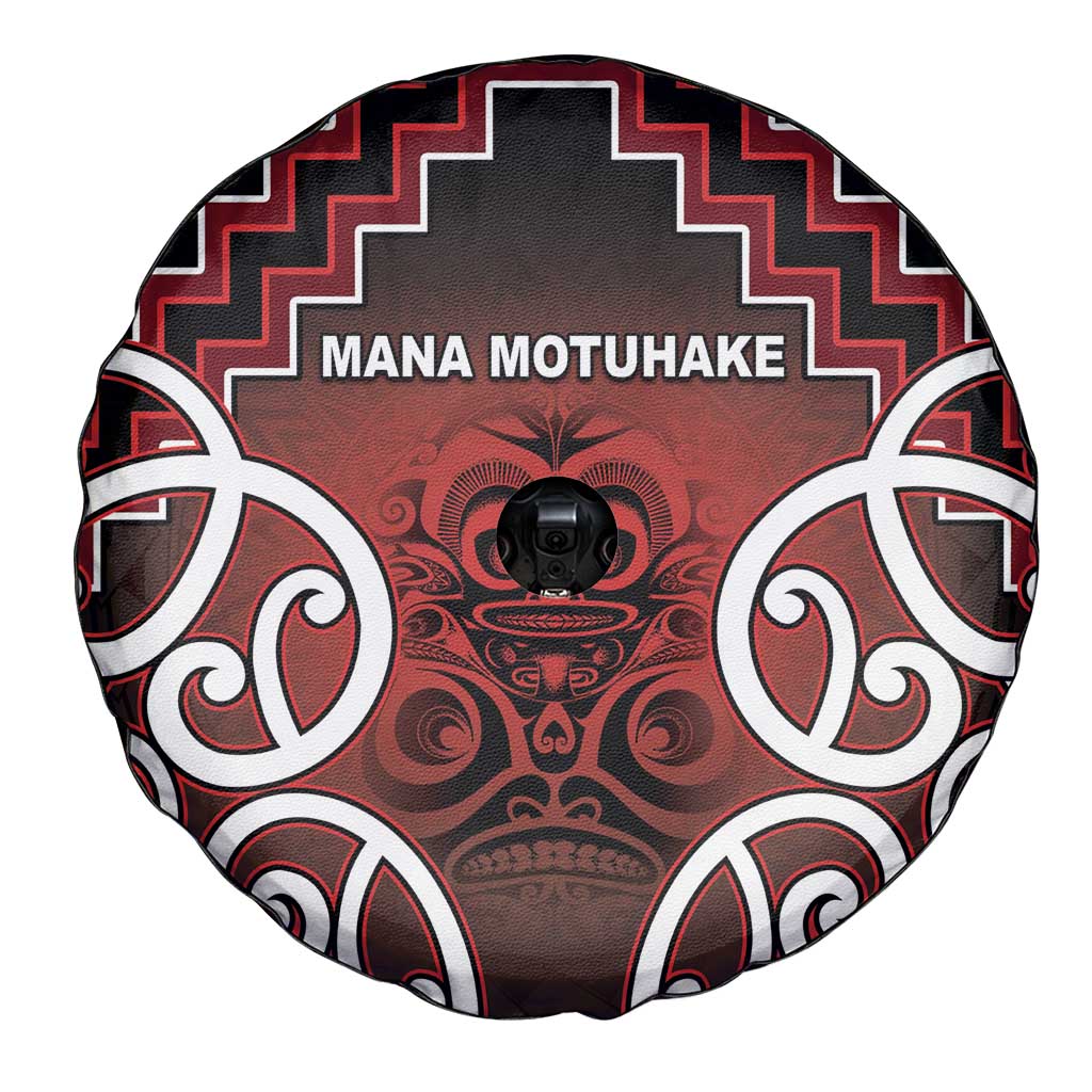 Aotearoa Mana Motuhake Spare Tire Cover Poutama With Maori Pattern - Polynesian Pride