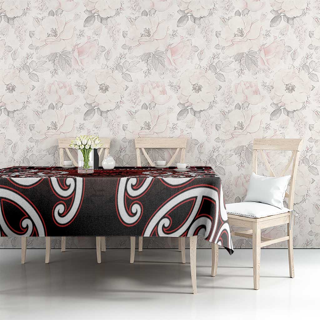 Aotearoa Mana Motuhake Tablecloth Poutama With Maori Pattern - Polynesian Pride