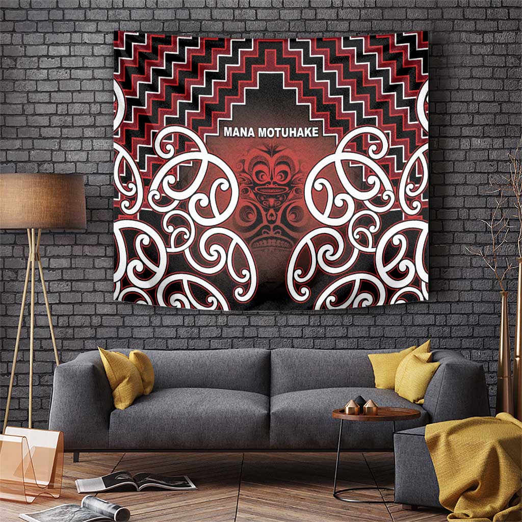 Aotearoa Mana Motuhake Tapestry Poutama With Maori Pattern - Polynesian Pride