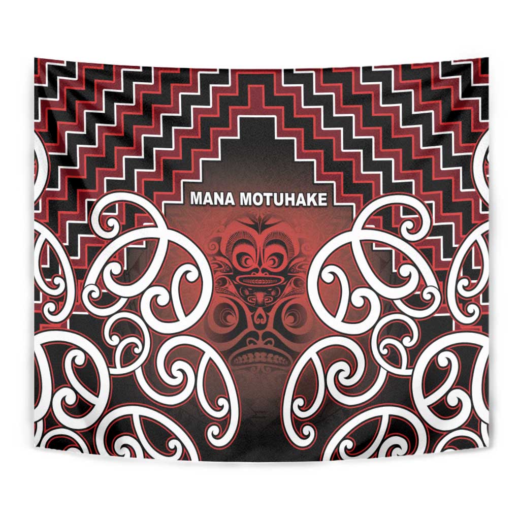 Aotearoa Mana Motuhake Tapestry Poutama With Maori Pattern - Polynesian Pride