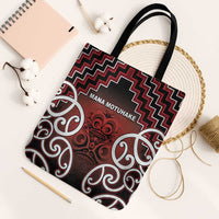 Aotearoa Mana Motuhake Tote Bag Poutama With Maori Pattern - Polynesian Pride