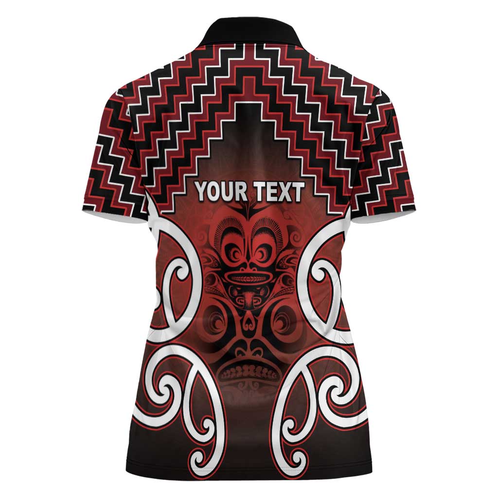 Personalised Aotearoa Mana Motuhake Women Polo Shirt Poutama With Maori Pattern - Polynesian Pride