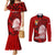 tonga-king-tupou-i-day-couples-matching-mermaid-dress-and-long-sleeve-button-shirts-tropical-flowers-with-ngatu-pattern