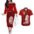 tonga-king-tupou-i-day-couples-matching-off-the-shoulder-long-sleeve-dress-and-hawaiian-shirt-tropical-flowers-with-ngatu-pattern