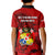 Tonga King Tupou I Day Kid Polo Shirt Tropical Flowers With Ngatu Pattern LT05 - Polynesian Pride