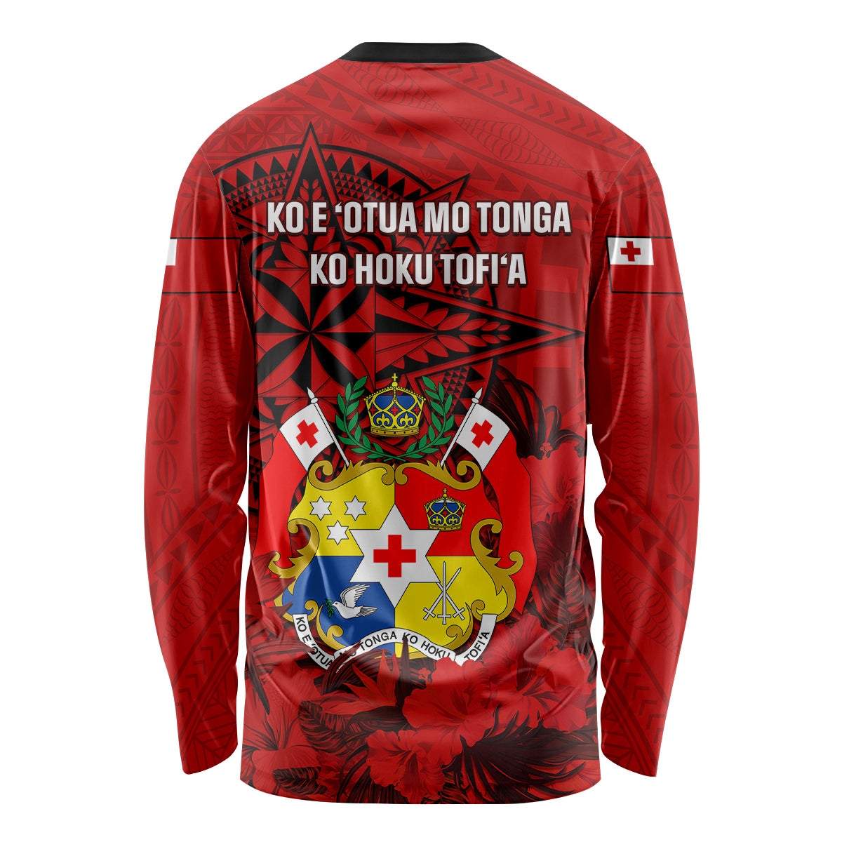 tonga-king-tupou-i-day-long-sleeve-shirt-tropical-flowers-with-ngatu-pattern