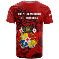 Tonga King Tupou I Day T Shirt Tropical Flowers With Ngatu Pattern LT05 - Polynesian Pride