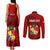 personalized-tonga-king-tupou-i-day-couples-matching-tank-maxi-dress-and-long-sleeve-button-shirts-tropical-flowers-with-ngatu-pattern