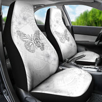 Lung Cancer Awareness Car Seat Cover Never Give Up Polynesian Style LT05 - Polynesian Pride