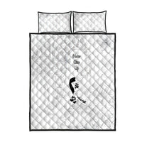 Lung Cancer Awareness Quilt Bed Set Never Give Up Polynesian Style LT05 White - Polynesian Pride