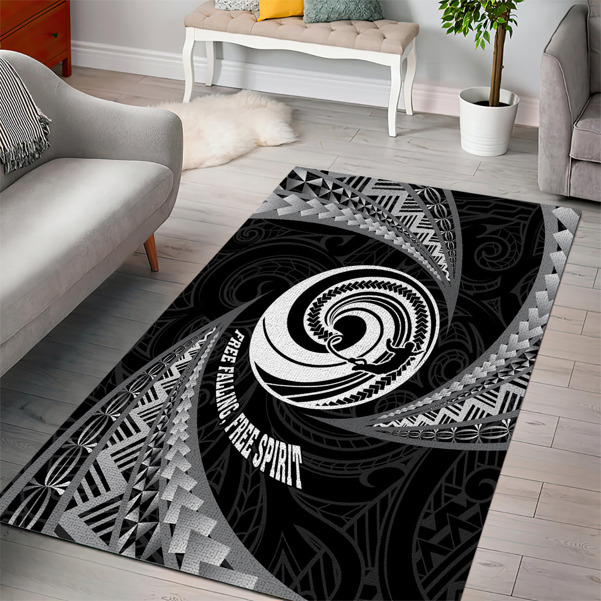 New Zealand Bungy Jumping Area Rug Maori Pattern LT05 - Polynesian Pride