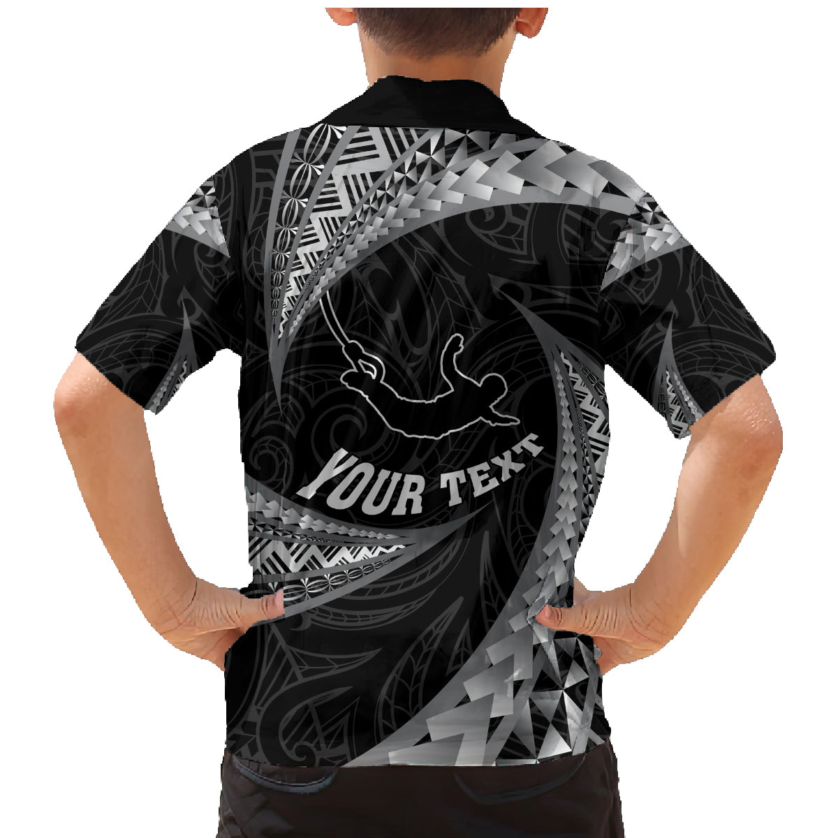 Personalised New Zealand Bungy Jumping Family Matching Mermaid Dress and Hawaiian Shirt Maori Pattern LT05 - Polynesian Pride