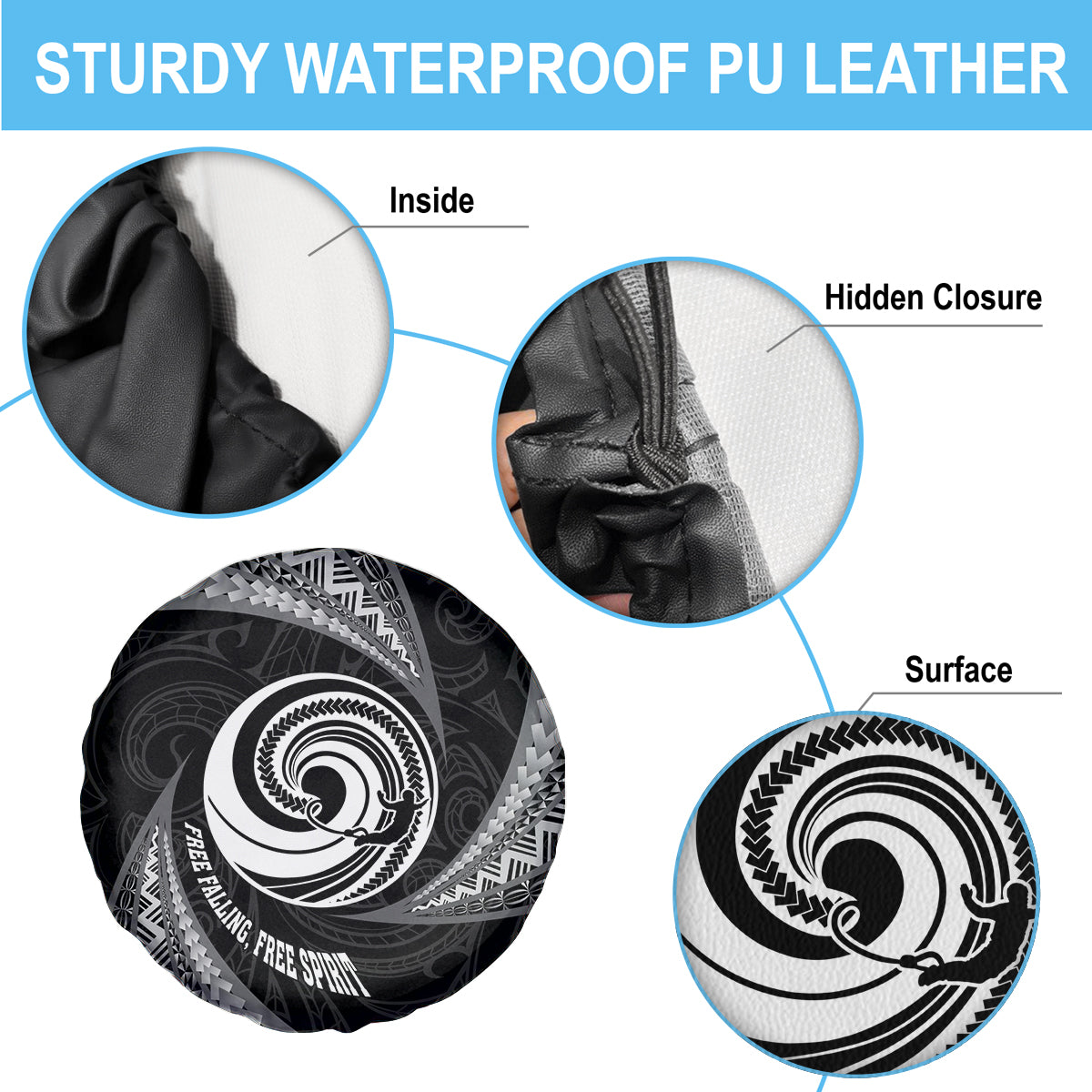 New Zealand Bungy Jumping Spare Tire Cover Maori Pattern LT05 - Polynesian Pride